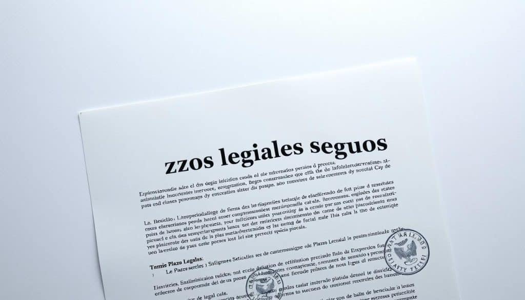 A crisp, clean document with precise legal text and official stamps, set against a subtly textured background. Soft, even lighting casts a professional, authoritative atmosphere. The document's content is clearly visible, but no distracting details obscure the essential information. This image conveys the concept of "plazos legales seguros" - the legal timeframes and official notification required for a secure process, as described in the article's "Plazos Legales y Notificación Fehaciente" section. A crisp, clean document with precise legal text and official stamps, set against a subtly textured background. Soft, even lighting casts a professional, authoritative atmosphere. The document's content is clearly visible, but no distracting details obscure the essential information. This image conveys the concept of "plazos legales seguros" - the legal timeframes and official notification required for a secure process, as described in the article's "Plazos Legales y Notificación Fehaciente" section.