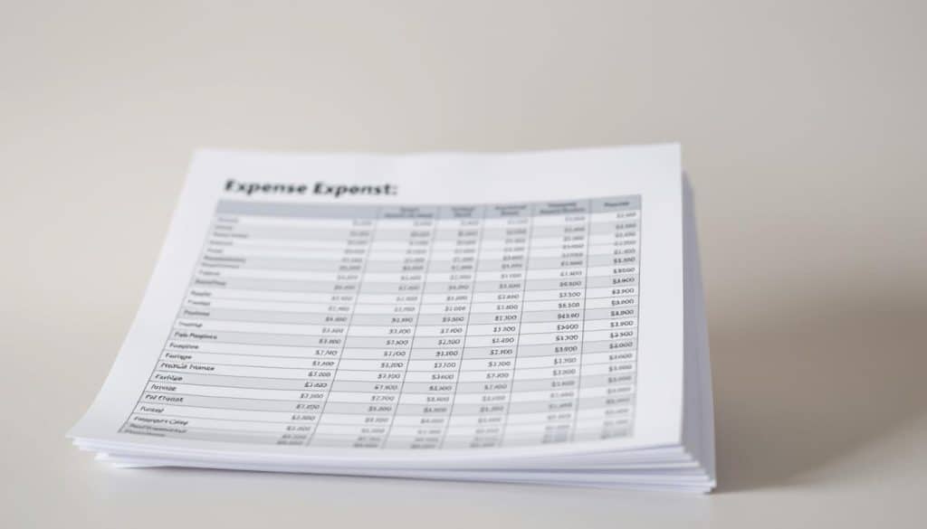 A meticulously detailed, high-resolution image of a comprehensive budget and expense report, presented against a soft, muted background that conveys a sense of financial organization and clarity. The report features neatly arranged columns and rows, displaying line items for various income sources, expenditure categories, and financial balances. The overall composition evokes a feeling of financial literacy and responsible money management, perfectly complementing the "Conceptos Básicos y la Importancia de la Educación Financiera" section of the article. The lighting is soft and even, with a subtle depth of field that draws the viewer's attention to the report's key details. The angle is slightly elevated, giving the impression of a professional, well-organized financial document. A meticulously detailed, high-resolution image of a comprehensive budget and expense report, presented against a soft, muted background that conveys a sense of financial organization and clarity. The report features neatly arranged columns and rows, displaying line items for various income sources, expenditure categories, and financial balances. The overall composition evokes a feeling of financial literacy and responsible money management, perfectly complementing the "Conceptos Básicos y la Importancia de la Educación Financiera" section of the article. The lighting is soft and even, with a subtle depth of field that draws the viewer's attention to the report's key details. The angle is slightly elevated, giving the impression of a professional, well-organized financial document.