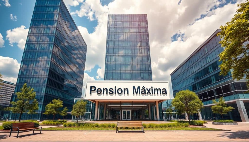 A meticulously rendered image of a modern, high-rise pension office building, its sleek glass facade reflecting the surrounding cityscape. In the foreground, a well-manicured plaza with benches and landscaping, inviting passersby to enter. The midground features a prominent sign displaying the words "Pensión Máxima" in bold, contemporary typography. Overhead, the sky is filled with fluffy, white clouds, bathing the scene in a warm, natural light. The overall atmosphere conveys a sense of professionalism, efficiency, and accessibility, befitting the "Detalles de las Nuevas Cuantías y Topes" section of the article. A meticulously rendered image of a modern, high-rise pension office building, its sleek glass facade reflecting the surrounding cityscape. In the foreground, a well-manicured plaza with benches and landscaping, inviting passersby to enter. The midground features a prominent sign displaying the words "Pensión Máxima" in bold, contemporary typography. Overhead, the sky is filled with fluffy, white clouds, bathing the scene in a warm, natural light. The overall atmosphere conveys a sense of professionalism, efficiency, and accessibility, befitting the "Detalles de las Nuevas Cuantías y Topes" section of the article.